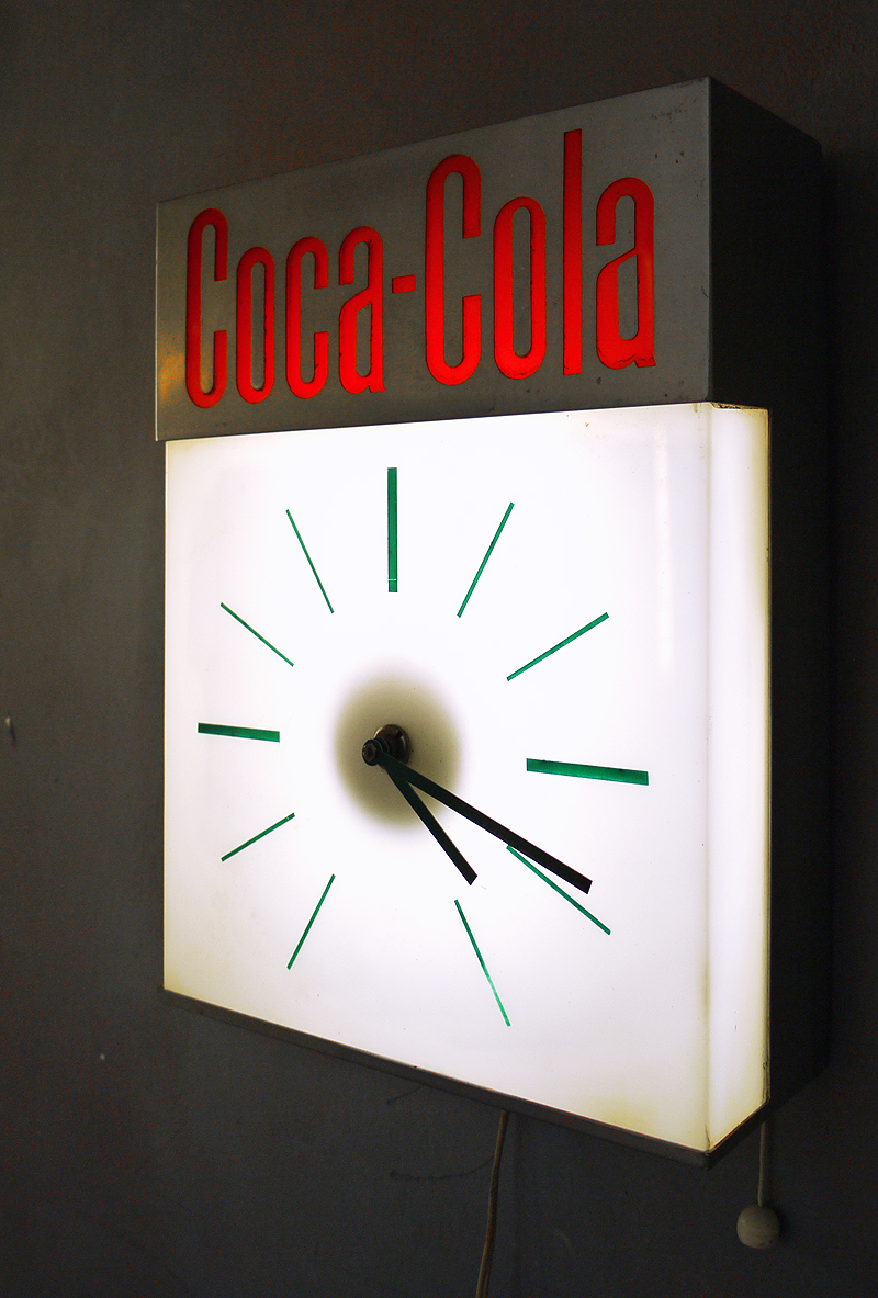 Original COCA COLA Vintage lighted NEON WALL CLOCK Coke 1950s eBay